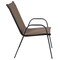 Emma and Oliver 5 Pack. Outdoor Stack Chair with Flex Comfort Material and Metal Frame